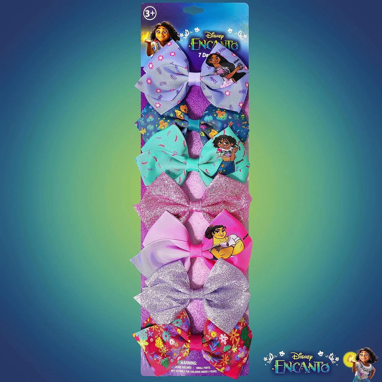 Disney Encanto Hair Bow Clips Bundle - 4 Inch Alligator Clips with Different Images, Ages 3 