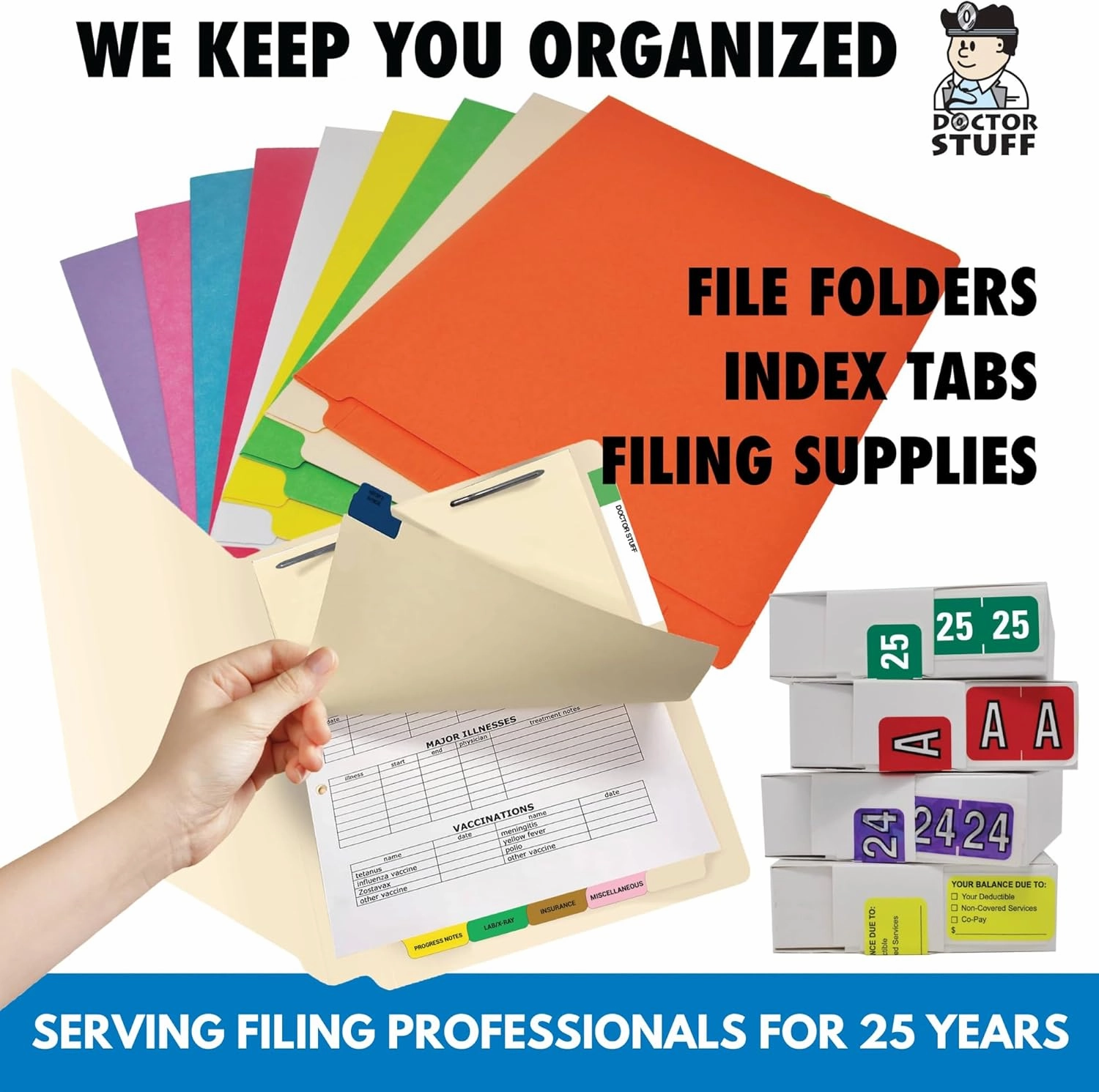 Doctor Stuff - File Folder Labels, Alphabet Letter H, POS 3400 - POAM Series Compatible Alpha Stickers, Dark Green, 15/16" x 1-5/8", 225 Labels per Package