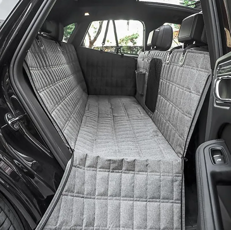 Dog Car Seat Cover for Mazda Axela B-Series Biante, Dog Car Seat Cover for Back Seat Pet Seat Cover Back Seat Extender for Dogs Car Travel Accessories,Grey-C