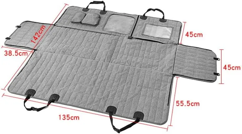 Dog Car Seat Cover for Mazda Axela B-Series Biante, Dog Car Seat Cover for Back Seat Pet Seat Cover Back Seat Extender for Dogs Car Travel Accessories,Grey-C