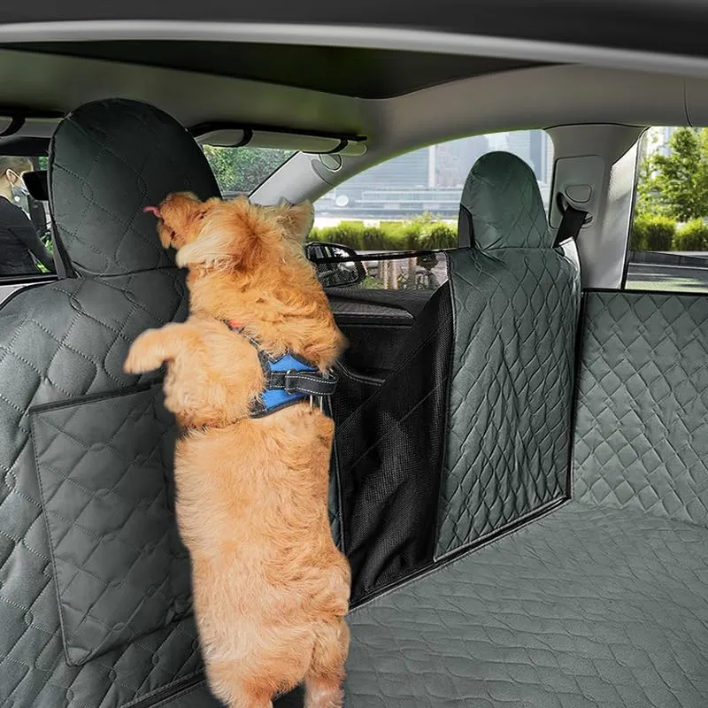 Dog Car Seat Cover for Mazda Axela B-Series Biante, Dog Car Seat Cover for Back Seat Pet Seat Cover Back Seat Extender for Dogs Car Travel Accessories,Grey-C