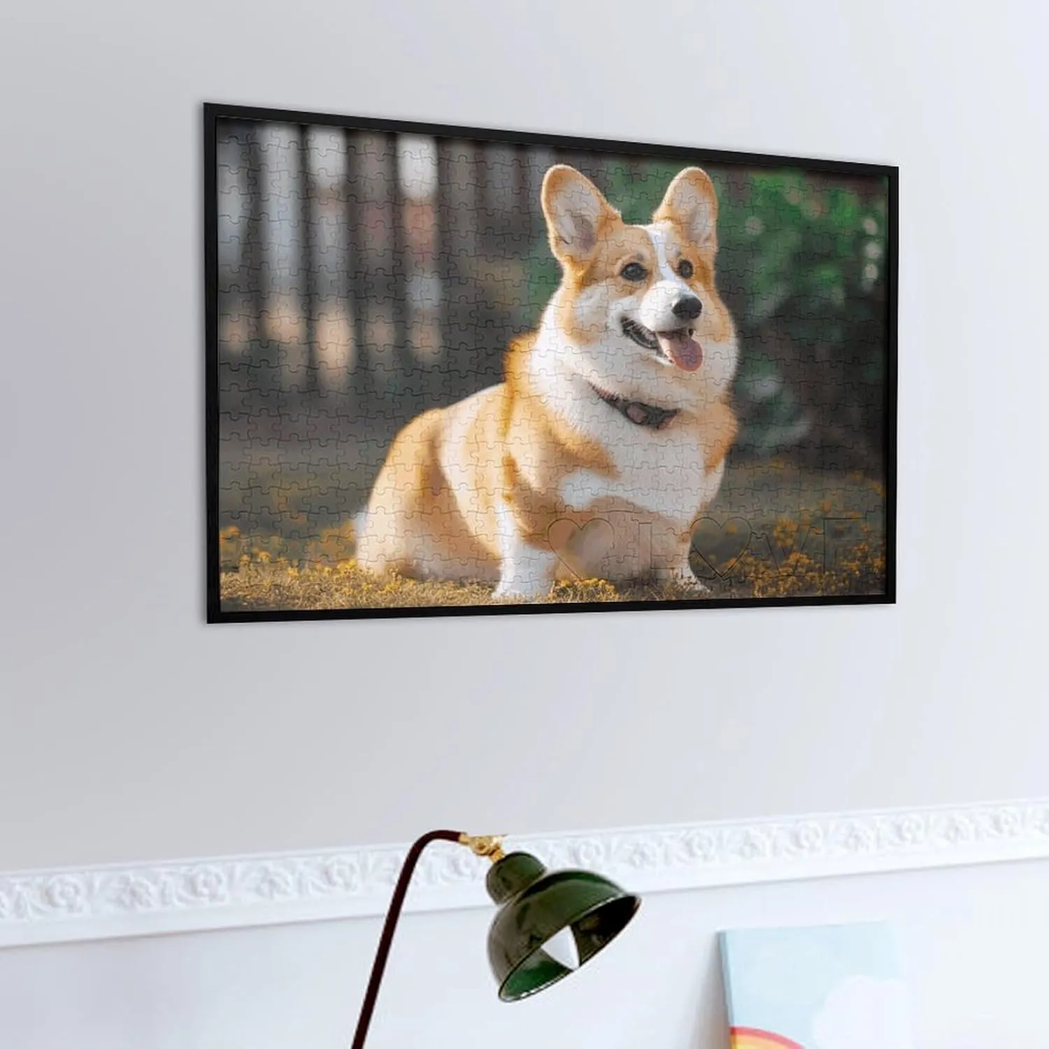 Dog Corgi Puzzles 520 Pieces Personalized Jigsaw Puzzles Dog Corgi Photo Puzzle Challenging Picture Puzzle for Adults Personaliz Jigsaw with Storage Bag (20.5" X 15")
