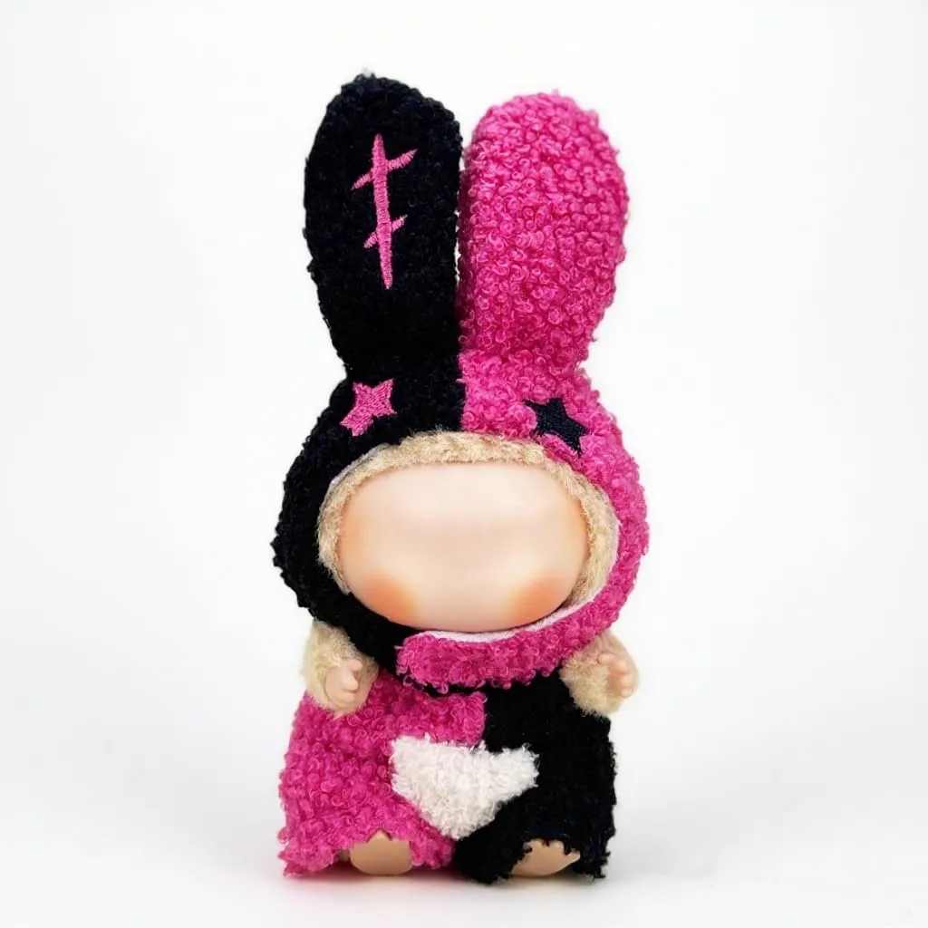 Doll Clothes & Outfits for Blind Box Plush Toy Figures - Complete Dress Sets with Accessories for Sitting & Standing Poses (for 15~17cm/ 5.9~6.7inch Dolls)