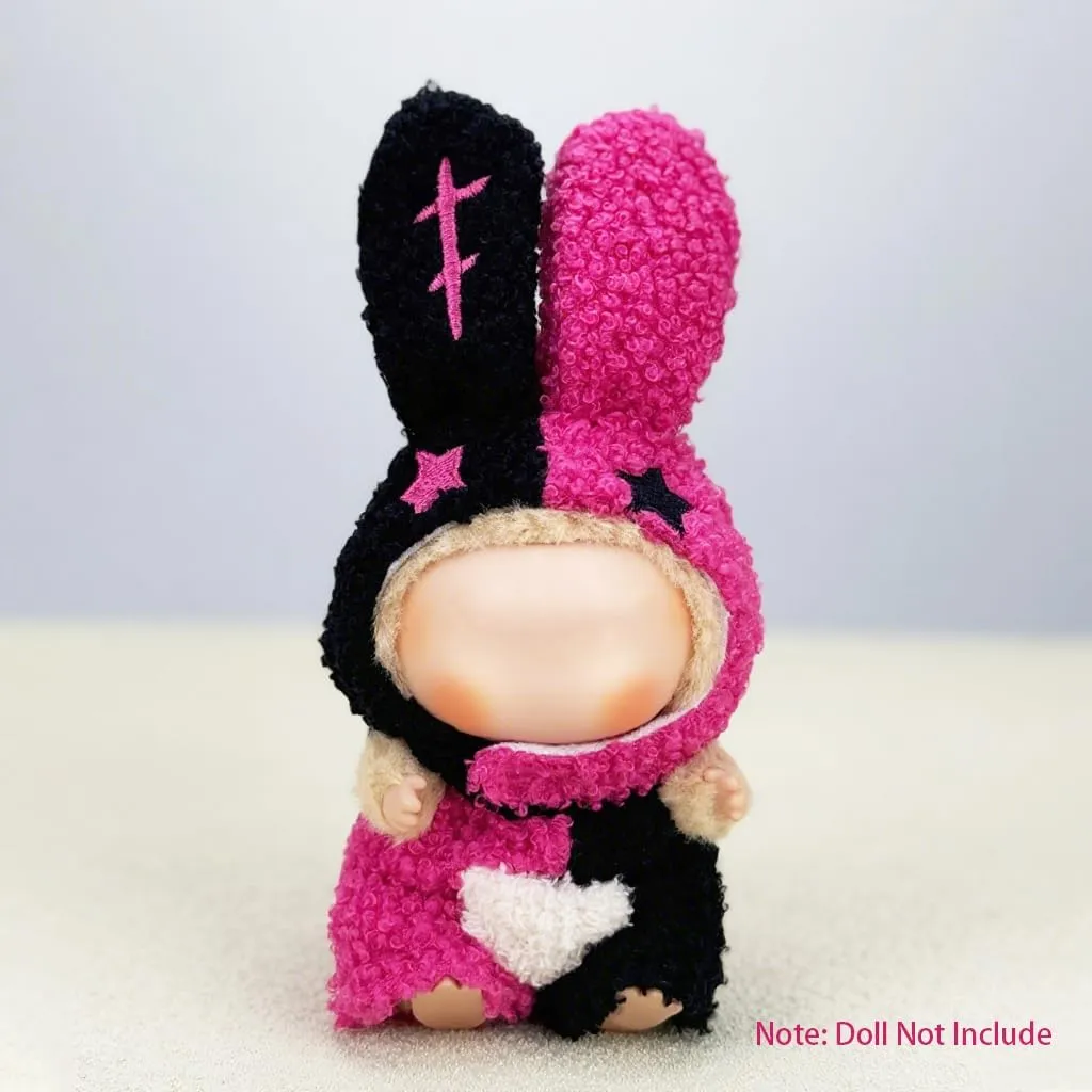 Doll Clothes & Outfits for Blind Box Plush Toy Figures - Complete Dress Sets with Accessories for Sitting & Standing Poses (for 15~17cm/ 5.9~6.7inch Dolls)