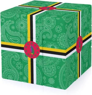 Dominica Paisley Flag Adults 3x3x3 Color-Matching Smooth Fully Printed Cube Gift