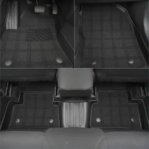 Double-Layer Floor Mats Compatible with BMW X5 2014-2018(F15) / BMW X6 (F16) 2015-2019, AOMSAZTO Custom Fit X5 Accessories Durable Stylish Protection Floor Liners Include 1st and 2nd Row