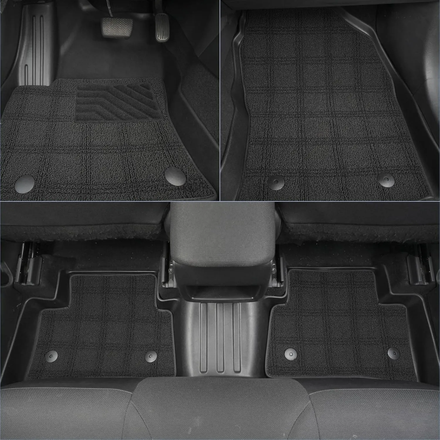 Double-Layer Floor Mats Compatible with BMW X5 2014-2018(F15) / BMW X6 (F16) 2015-2019, AOMSAZTO Custom Fit X5 Accessories Durable Stylish Protection Floor Liners Include 1st and 2nd Row