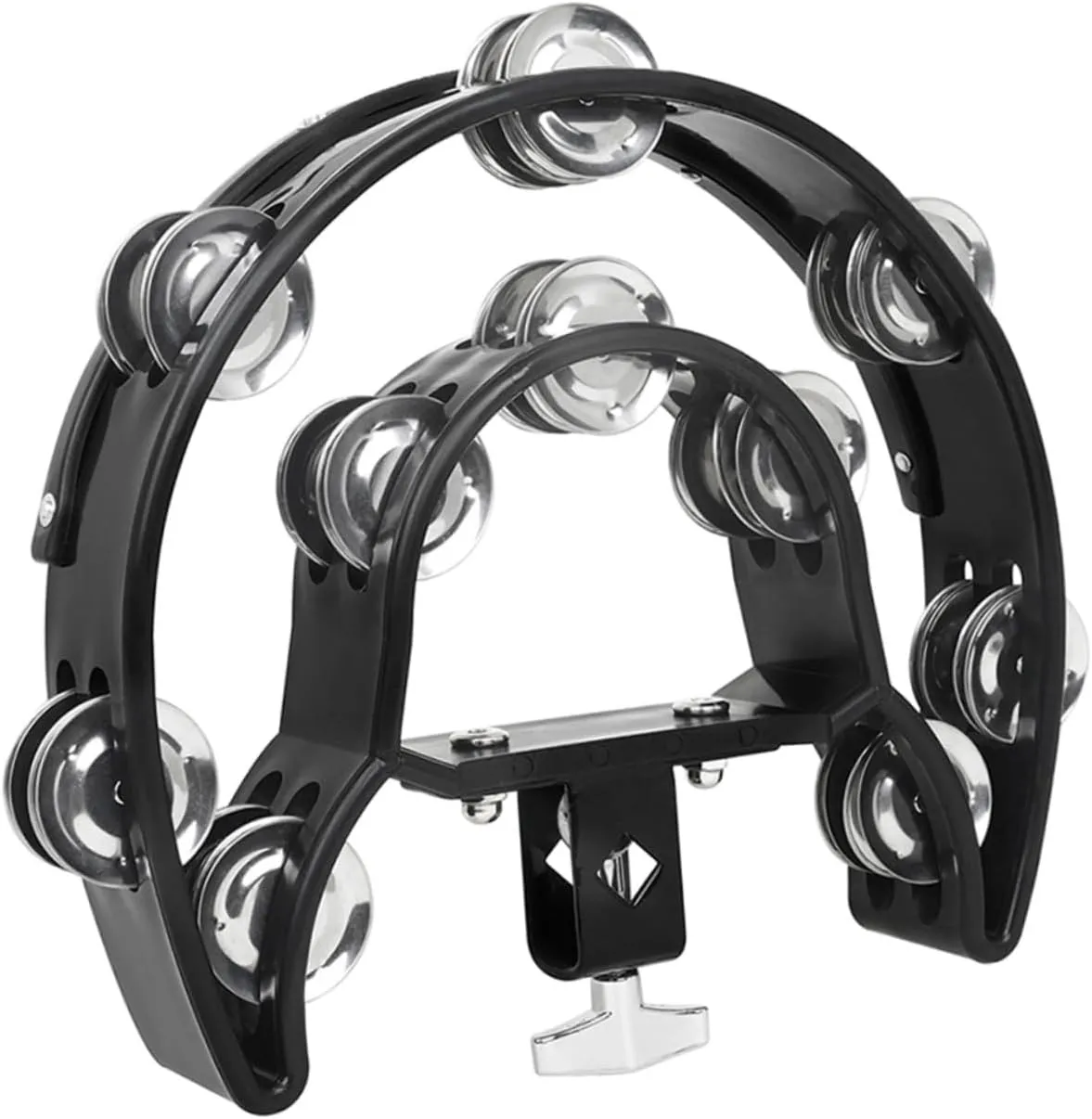 Double Row Tambourine Hand Bell Made from Material Suitable for Levels Portable Music Educational Toy