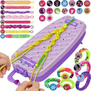 Dpai Friendship Bracelet Making Kit for Girls,DIY Arts and Crafts Toys,Jewelry String Maker Kit,The Best Birthday Gifts Ideas for Girls 6 7 8 9 10 11 12  Years Old（Double Purple