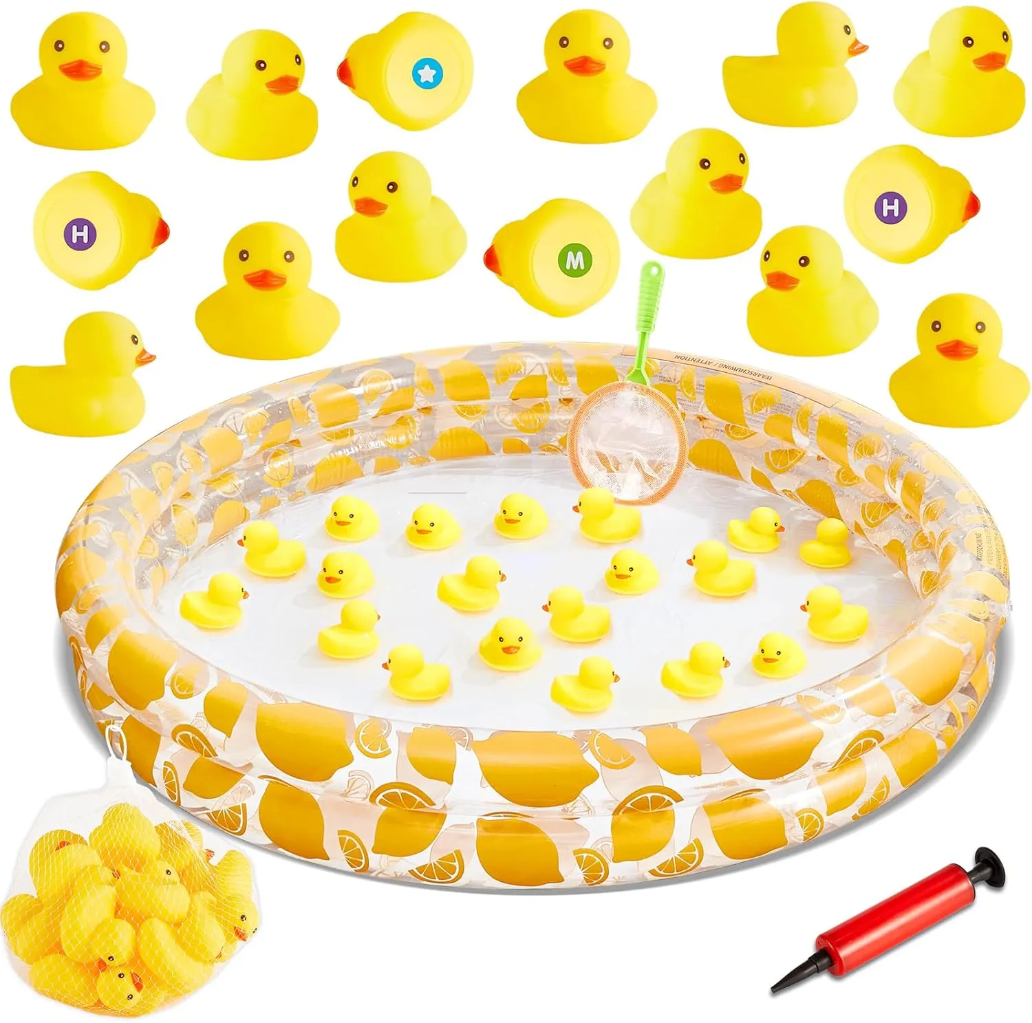 Duck Letter Number Matching Game Toys for Kids 20 Plastic Ducks Kiddie Pond Pool Game Fun Memory Games Water Outdoor Toy for Toddlers Preschoolers Birthday Party Carnival Educational Learning Activity