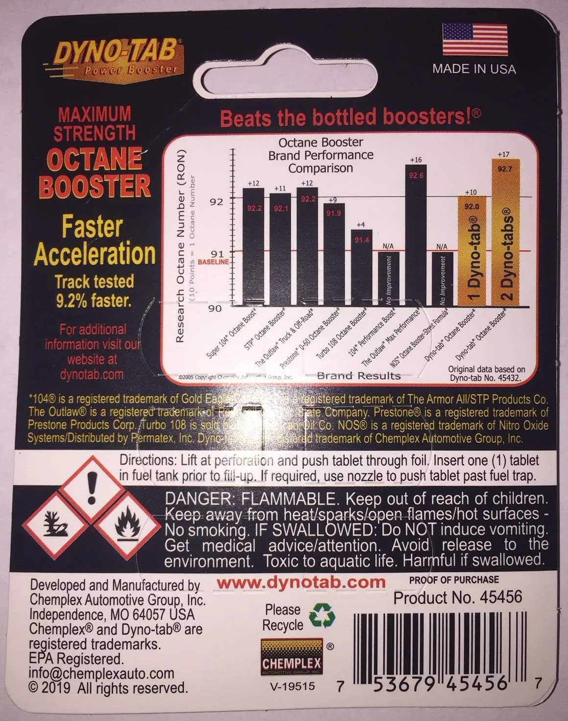 Dyno-tab Octane Booster 6-tab card (12)