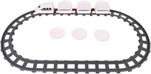 DYNWAVE Rotating Sushi Toy Train Rail Train Set Creative Children Gifts Sushi Serving Tray Electric Train Toy for Children Party Toy, 3 Sections