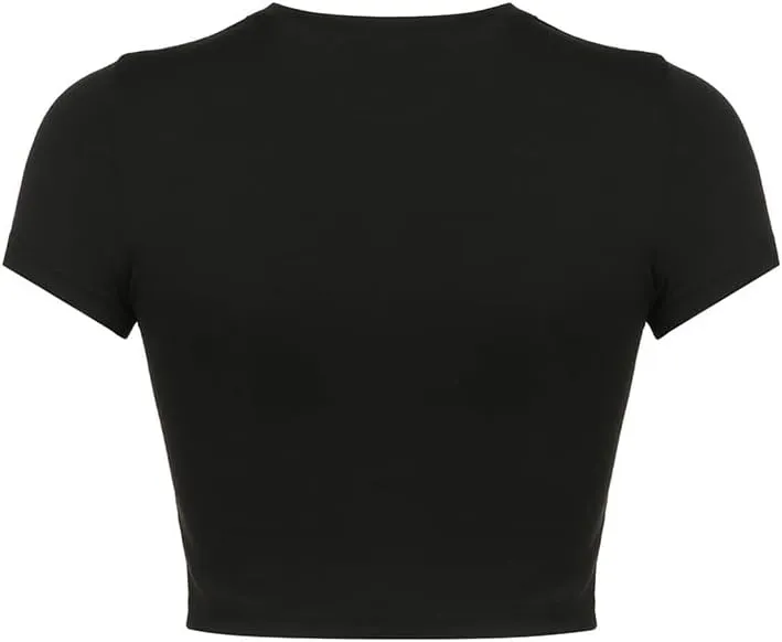 E Girl Clothing Graphic Print Summer Crop Top for Teen Girls