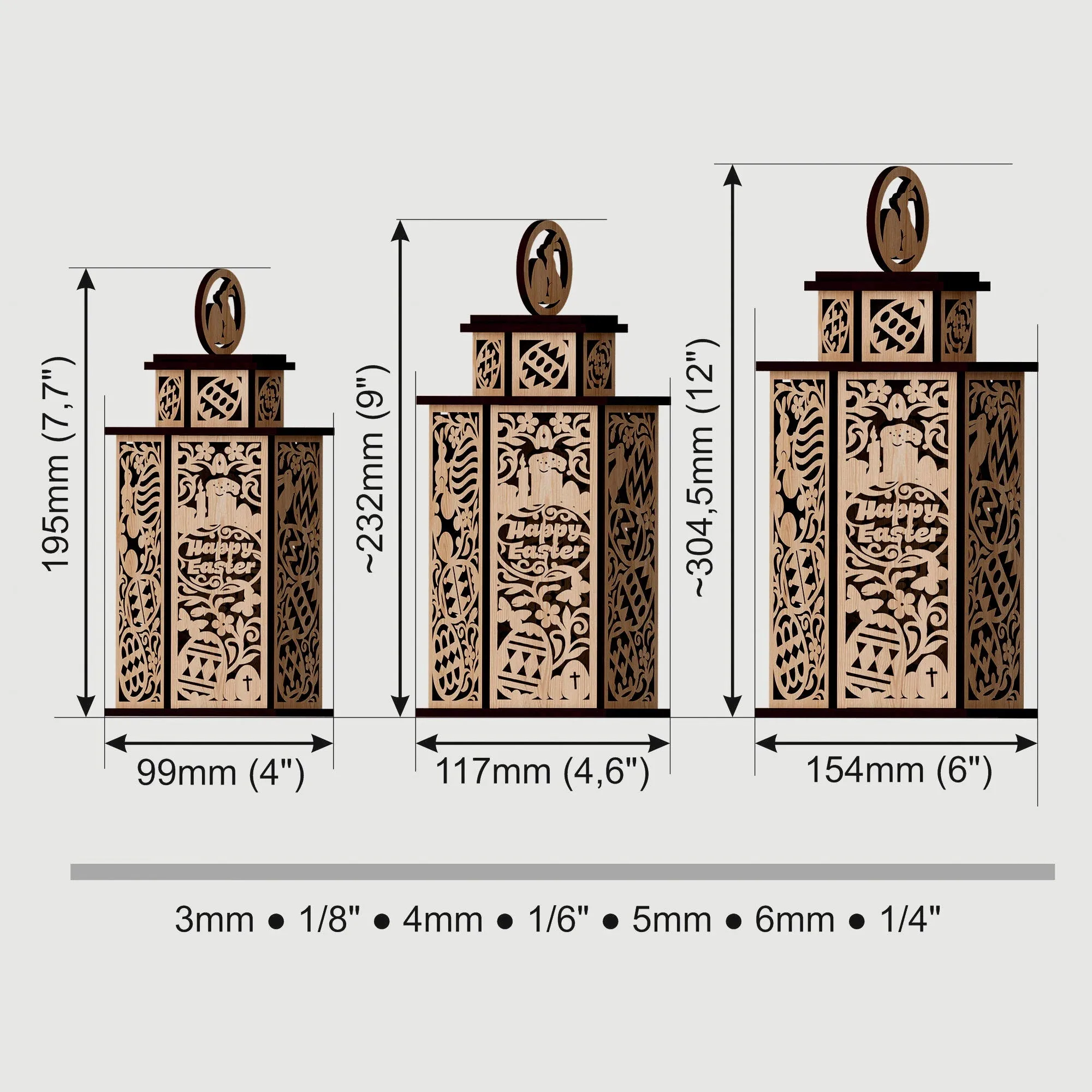 Easter night light lantern laser cut svg file