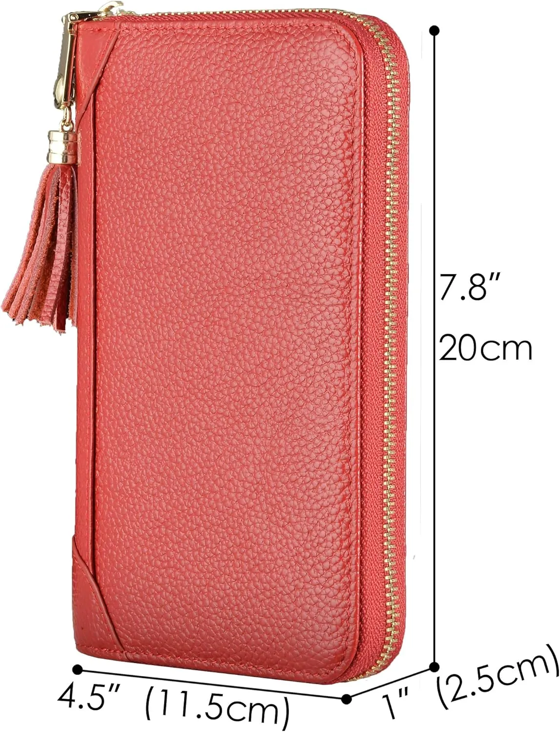 Easyoulife Credit Card Holder Wallet Womens Zipper Leather Case Purse RFID Blocking