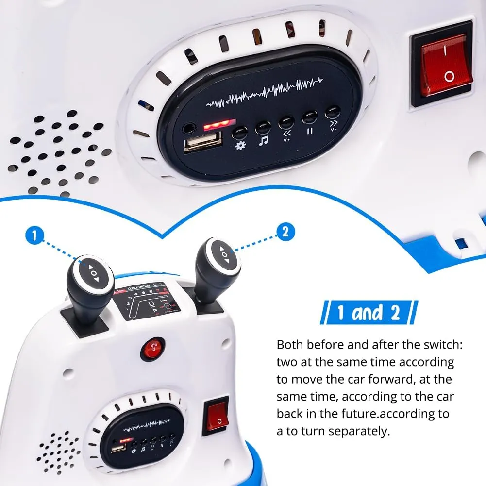 Electric Ride On Bumper Car for Kids Bumping Car with Remote Control, Safety Belt, Flashing Lights, Music, 360° Spin Ride On Toy for Toddlers, Boys, and Girls, Blue