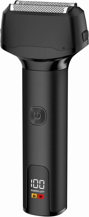 Electric Razor for Men Professional Detachable Wet/Dry Replacement Head Electric Foil Shaver with Pop-up Trimmer 45 Minute Runtime, Rechargeable Precision Trimmer (Black)