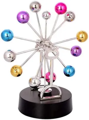 Electronic Perpetual Motion Ferris Wheel Revolving Balance Balls Electronic Perpetual Motion Plastic Revolving Color Ball Science Kinetic Artwork Home Decoration