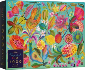 Elena Essex 1000 Piece Puzzle for Adults - Tropical Bliss | Puzzles | Puzzles for Adults 1000 Pieces | Colorful Fruit Floral Puzzle | Size 20x28inches