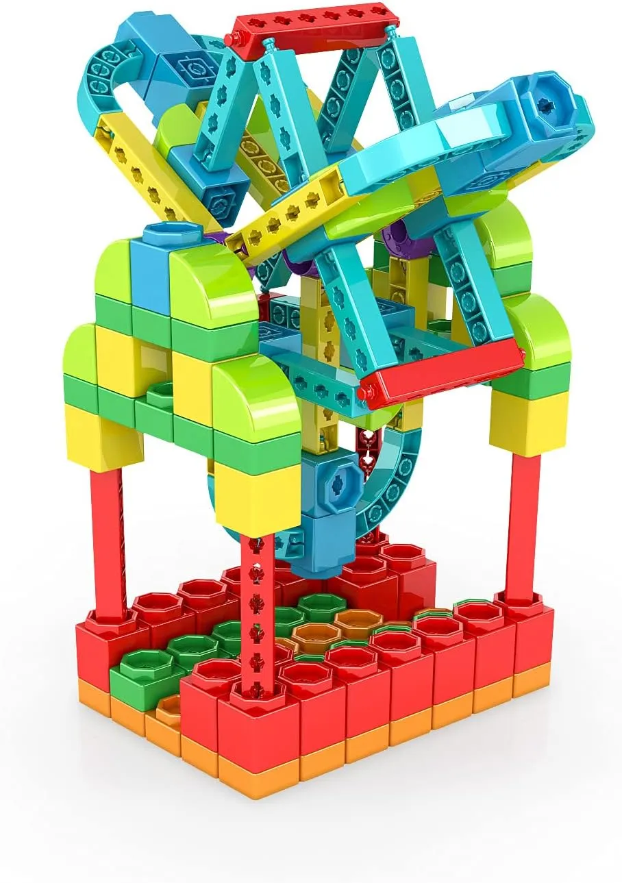 Engino: Qboidz Racing Car - 10 Model Brick Building Set, Toy Construction, Coloring & Math Activities, Stack-Click Assembly, STEM Play-Learn, Kids 4 