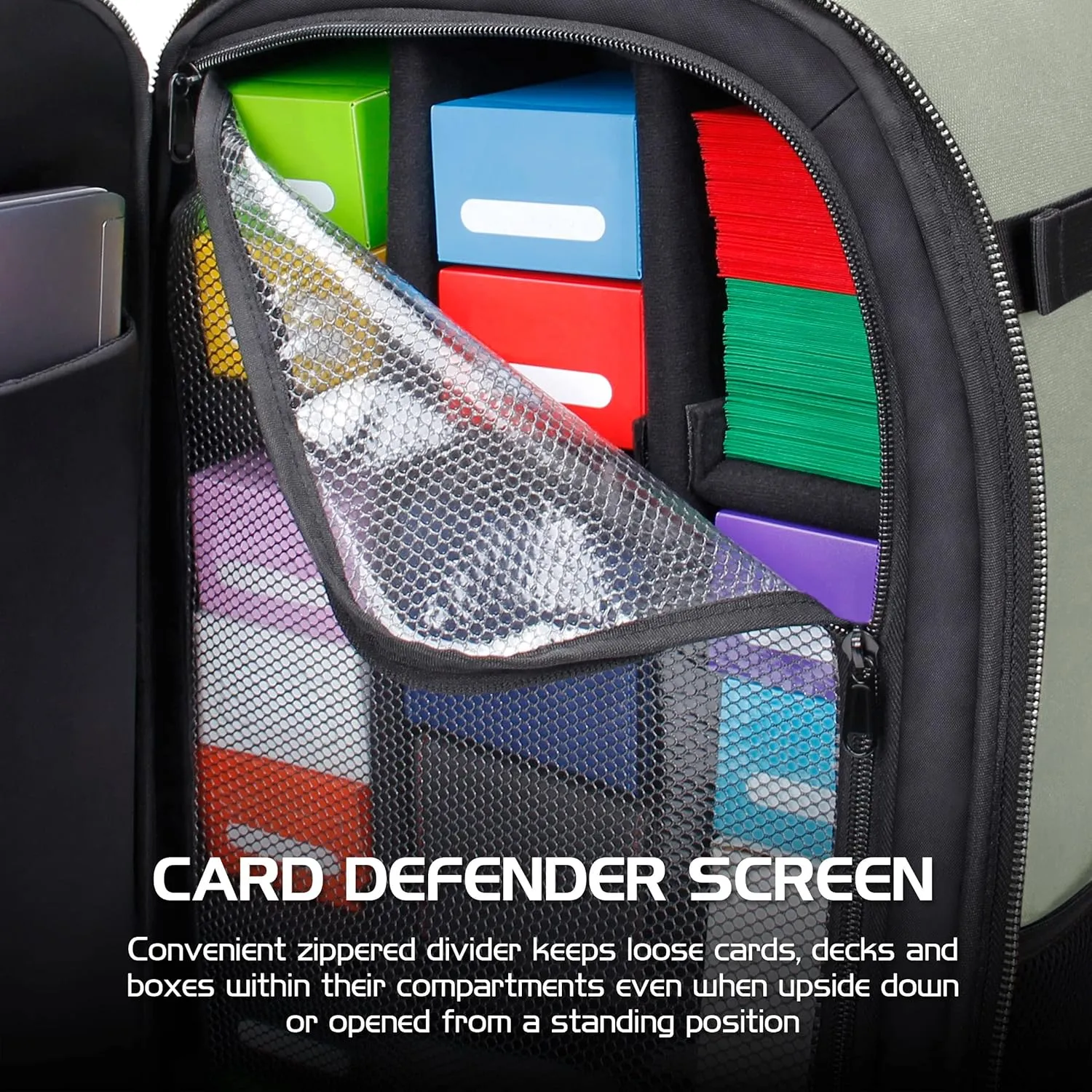 ENHANCE MTG Backpack TCG Card Storage - TCG Backpack for Deck Boxes, Sleeved Cards, Playmats, MTG Accessories