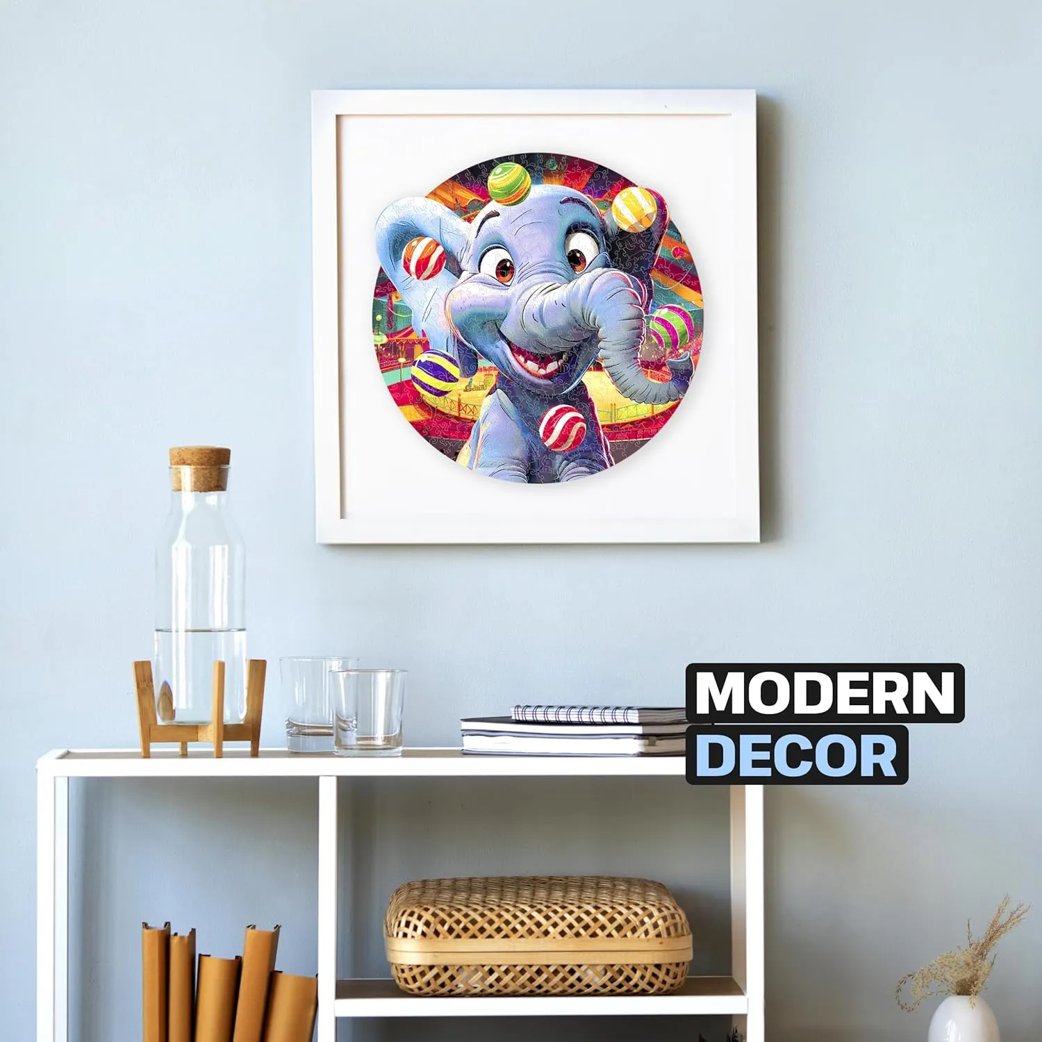 ESC WELT Wooden Puzzle Elephant 200 Pieces - Captivating Mind Entertainment for Teens and Adults - Fun and Environmentally Friendly Toy - Challenging Jigsaw Game - Wooden Puzzle
