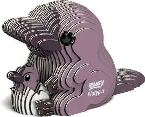 Eugy Platypus 3D Puzzle, 21 Piece Eco-Friendly Educational Toy Puzzles for Boys, Girls & Kids Ages 6 