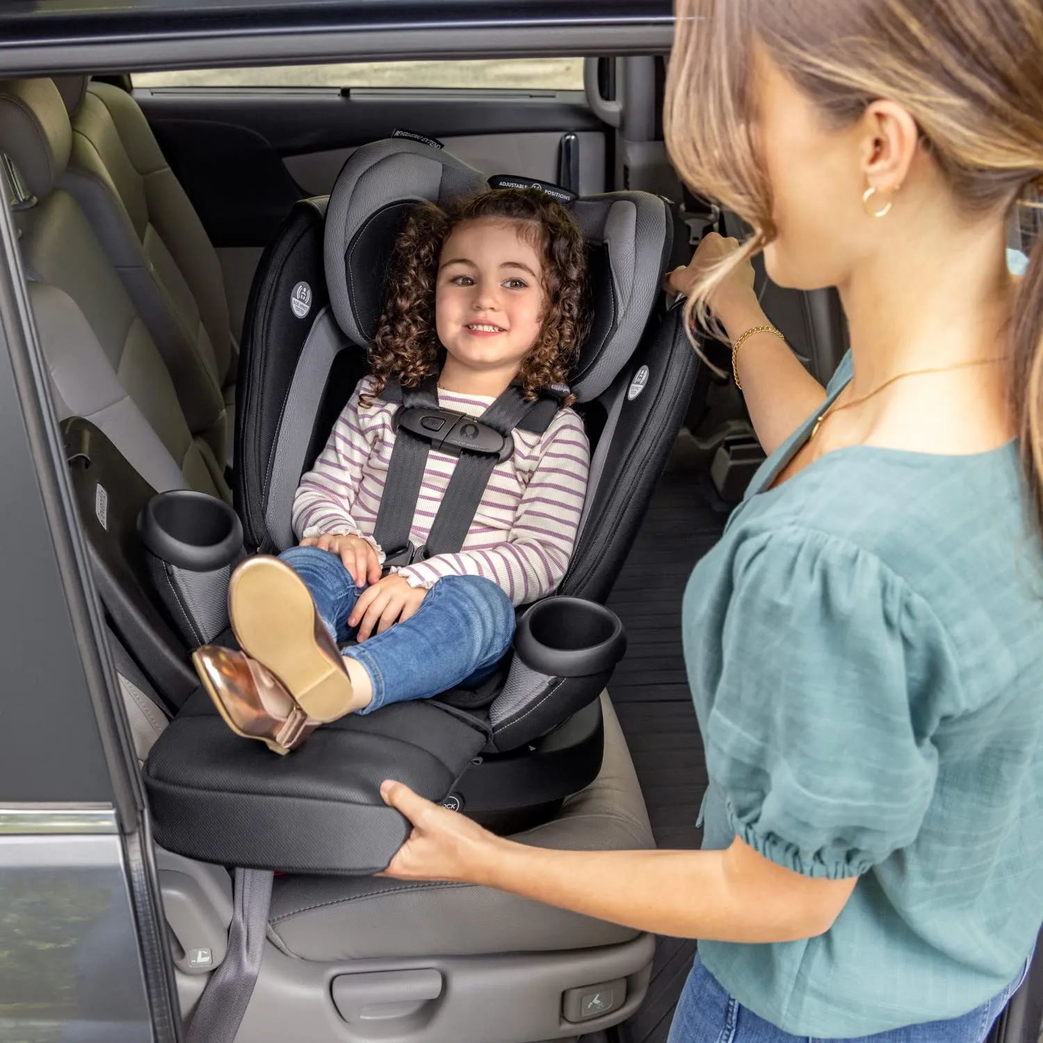 Evenflo Revolve360 Extend Convertible Car Seat with 360 Degree Rotation, Extended Rear-Facing, Forward-Facing, Booster Mode, and Secure Latch Install, Revere Gray