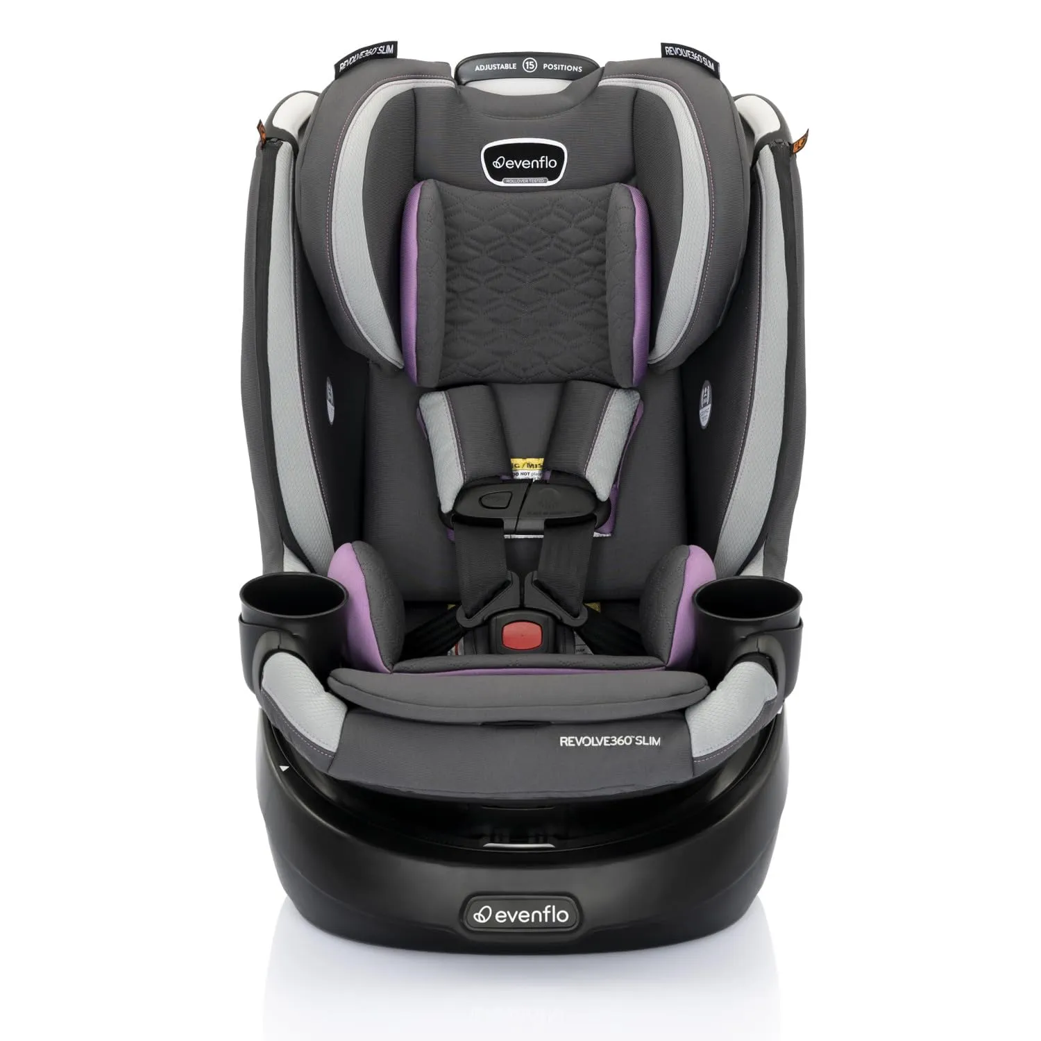 Evenflo Revolve360 Slim 2-in-1 Rotational Car Seat with Quick Clean Cover (Sutton Purple)