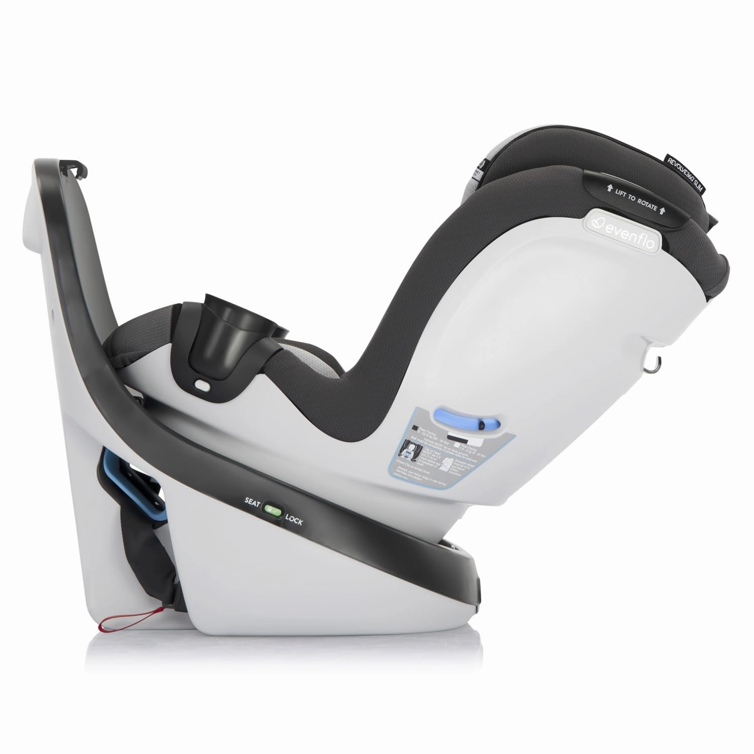 Evenflo Gold Revolve360 Slim 2-in-1 Rotational Car Seat with SensorSafe (Pearl Gray)