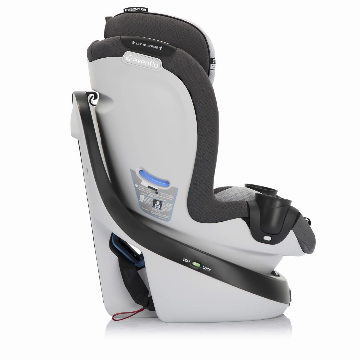 Evenflo Gold Revolve360 Slim 2-in-1 Rotational Car Seat with SensorSafe (Pearl Gray)