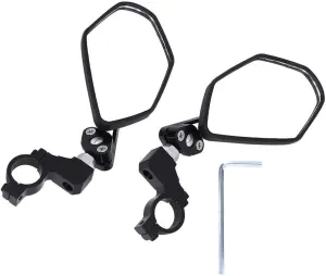 EVTSCAN Bike Rear View Mirror, Aluminium Alloy 360° Rotating Bicycle Reflective Rear View Mirror Back Sight Bike Cycling Equipment