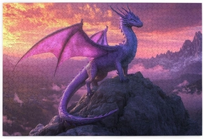 Exquisite Dragons 1000 Pieces of Adult Wooden Puzzle,Fantasy Art Animals,Alpine Scenery,Vibrant and Unique Design,Exercise Hands-On Ability and Thinking Patience,Wonderful Imagination