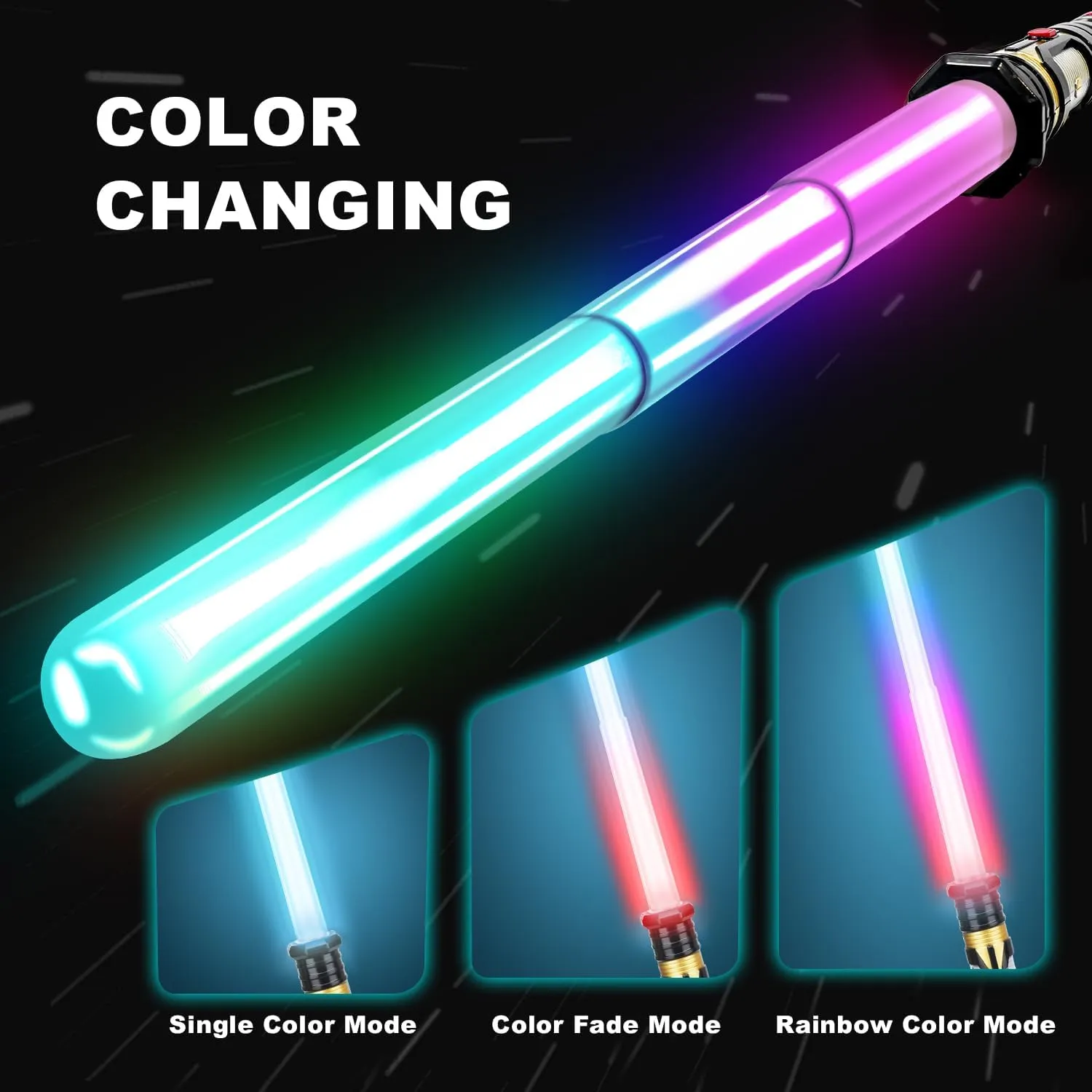 Extendable Retractable Saber Toy - Light Up Saber for Kids & Adults, Perfect for Parties (Rift Reaver)