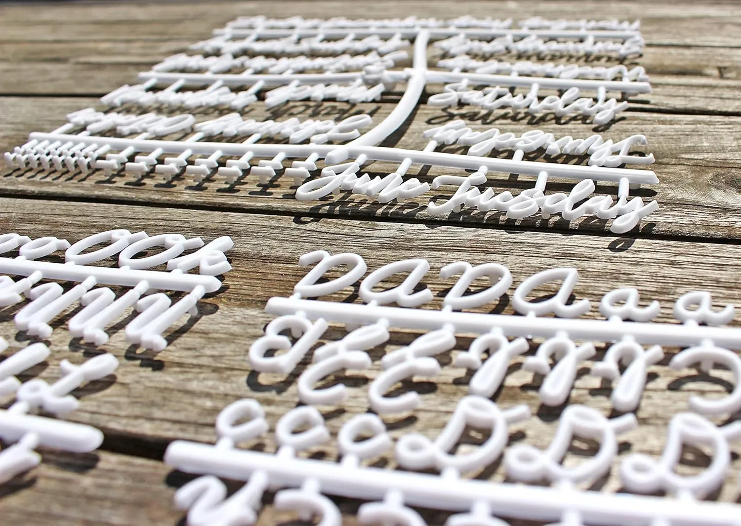 Extra Cursive Letter Set by Felt Creative Home Goods | Set of Script Alphabet Letters, Numbers, Punctuation Over 375 Pieces Extra Bold Plus Cursive Months Days - Board NOT Included