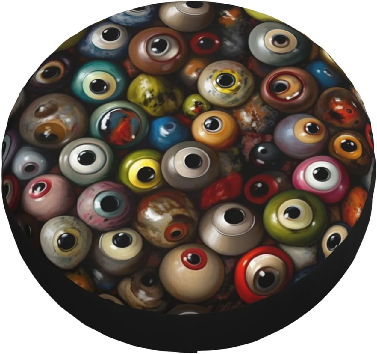 Eye Balls Car Tire Cover Waterproof Wheel Cover Sun Rain Snow Wheel Protector Travel Camper Spare Tire Covers Car Accessories Fit for Rv SUV Truck Trailer 16 inch
