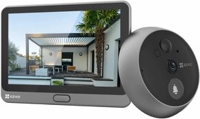 EZVIZ Wireless Door Peephole Camera - 4.3-Inch Color Touch Screen Door Viewer with 3-Month Battery Life, 1080P Front Door Bell, Human Detection, Two-Way Video Call, Night Vision, 512GB Cloud/SD, CP4