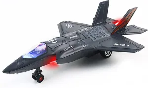 F35 Airplane Toy, Fighter Jet Toy for Kids, Pull Back Toy Jets, Diecast Airplanes Model with Light & Sound, Metal Airplane Gifts for Kids Decor
