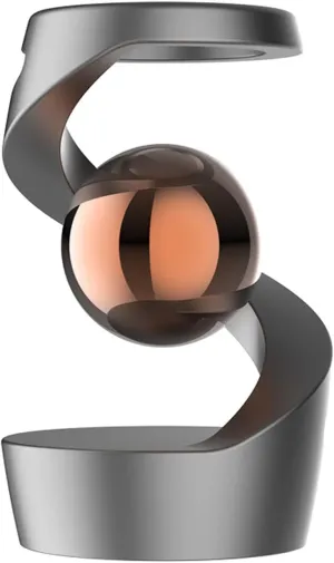 Fidget Toys Adult, Gravity Defying Kinetic Desk Toy, Metal ADHD Silent Fidget Toy Spinner, Balance Desk Toys for Office for Adults, Party Favors, Birthday (Gray-Rose Gold Ball)