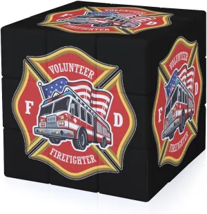 Firefighting Truck Adults 3x3x3 Color-Matching Smooth Fully Printed Cube Gift