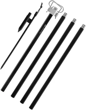 Fishing Hiking Camping Essential Tent Hanging Rack Metal Lamp Holder Outdoor Lamp Pole and Lightweight