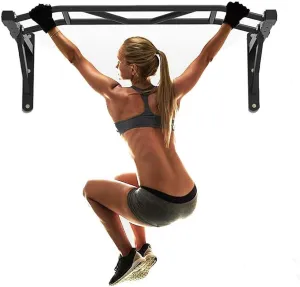 Fitness Multi-Function Household Horizontal Bar Removable Pull-up Device Indoor Horizontal Bar Home Exercise Equipment ，Black-129x63x45cm