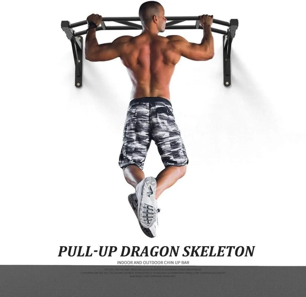 Fitness Multi-Function Household Horizontal Bar Removable Pull-up Device Indoor Horizontal Bar Home Exercise Equipment ，Black-129x63x45cm