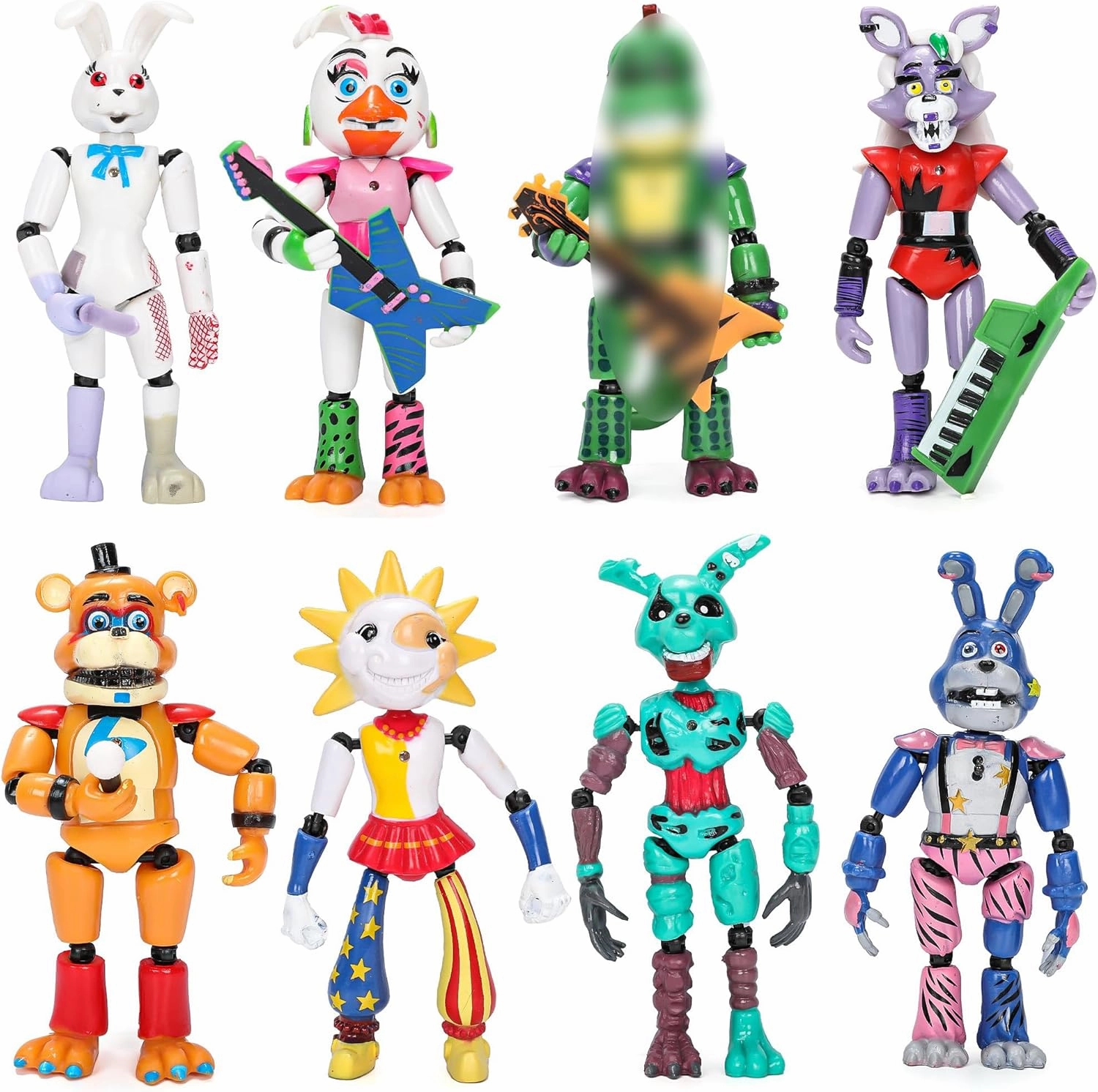 Five Night Game Figurines Toys - 8PCS Five Night Game Articulated Movable Action Figures Toys Dolls Collectible Figure