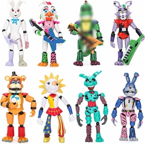 Five Night Game Figurines Toys - 8PCS Five Night Game Articulated Movable Action Figures Toys Dolls Collectible Figure