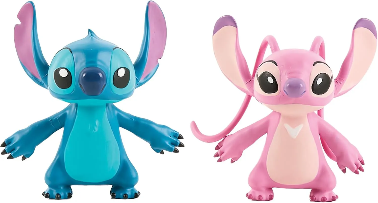 FleXfigs: Lilo & Stictch - 4 Character Pack - Disney Articulated Action Figures, Flex It - Pose It!, Collectible Toy Miniatures, Licensed, Kids Age 3 