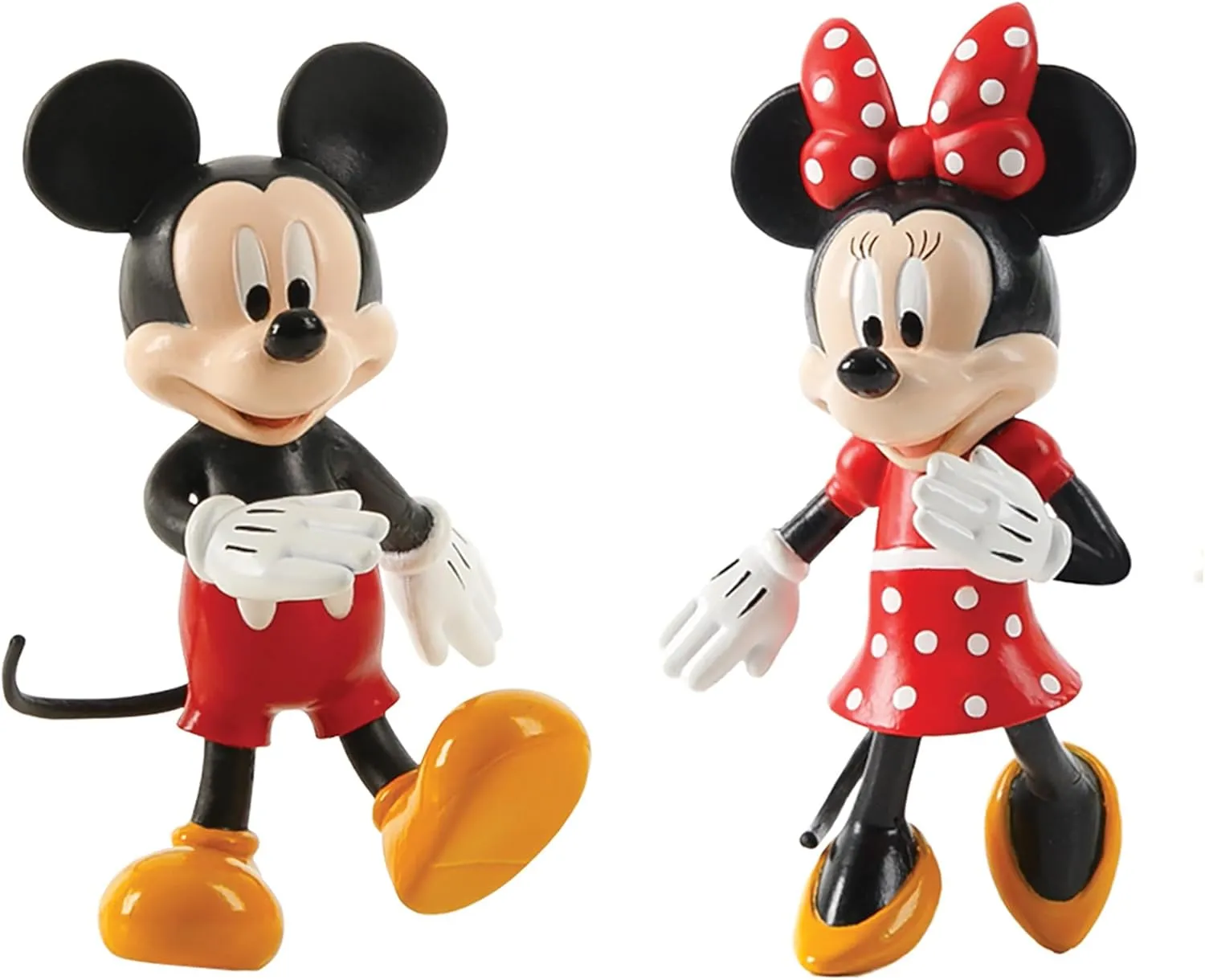 FleXfigs: Mickey Mouse - 4 Character Pack - Disney Articulated Action Figures, Flex It - Pose It!, Collectible Toy Miniatures, Licensed, Kids Ages 3 
