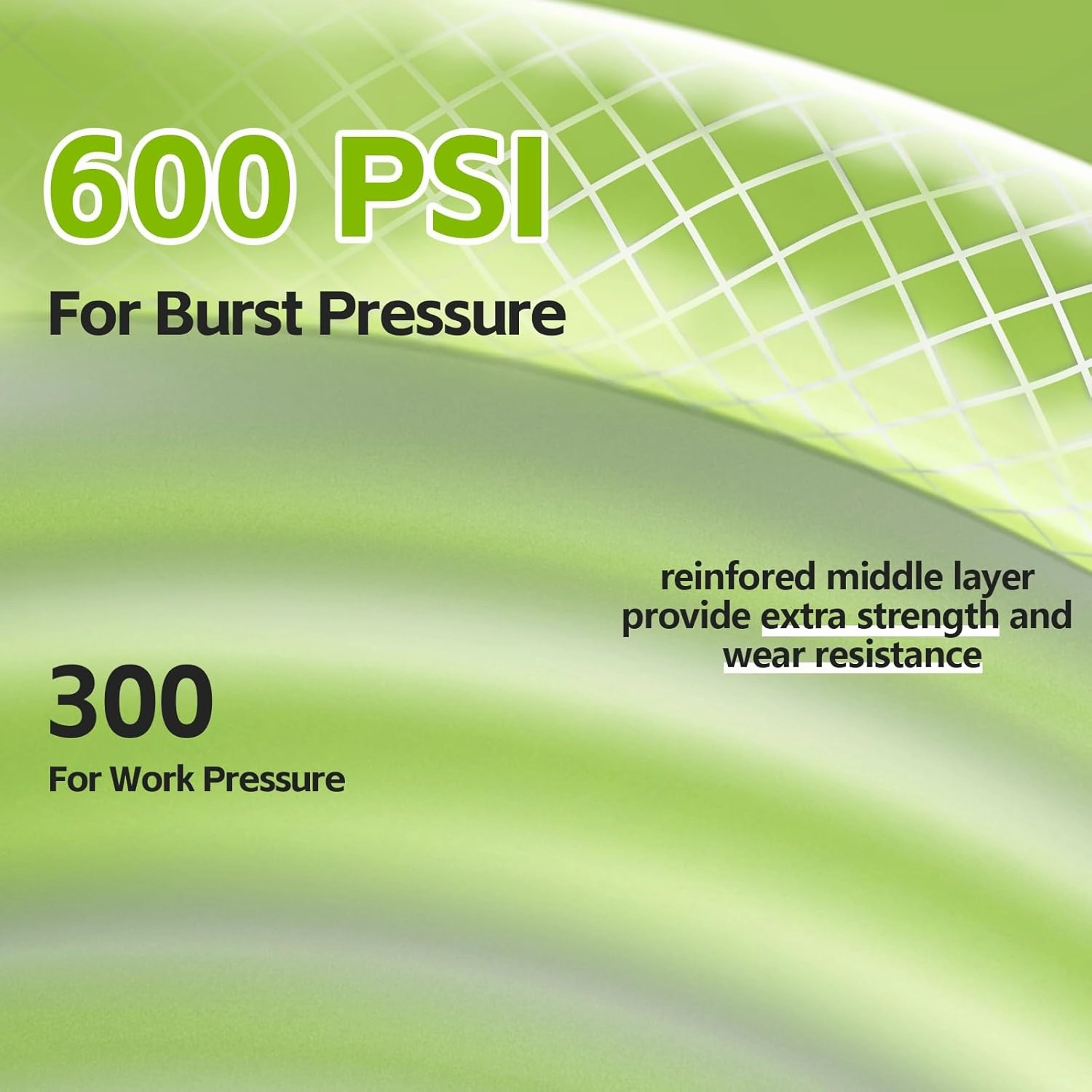 Flexible Garden Water Hose 50 Ft, Heavy Duty, Lightweight and Leak-Proof Pipe× 1/2 In, 3/4" Brass Swivel Fittings,Burst 600 PSI, Non-Expandable, Kink-Proof, For Car, Yard, Outdoor, Lawn