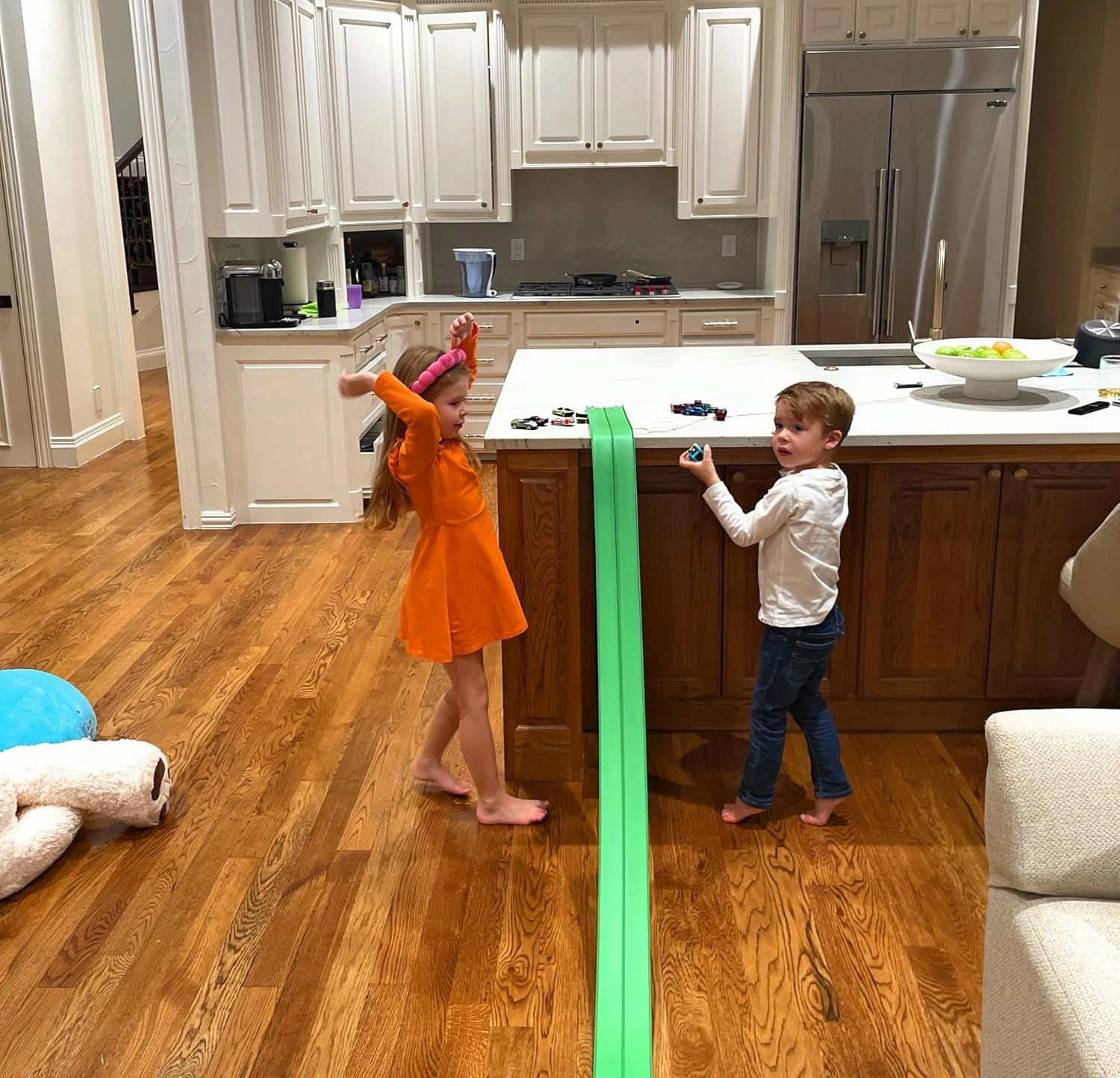 FlexTrack 5000 Flexible Race Car Track for Kids Toy with Suction Cups Compatible with Hot Wheels and Diecast 1/64th Cars and More 15 Feet Long Rolls Up Portable Racetrack