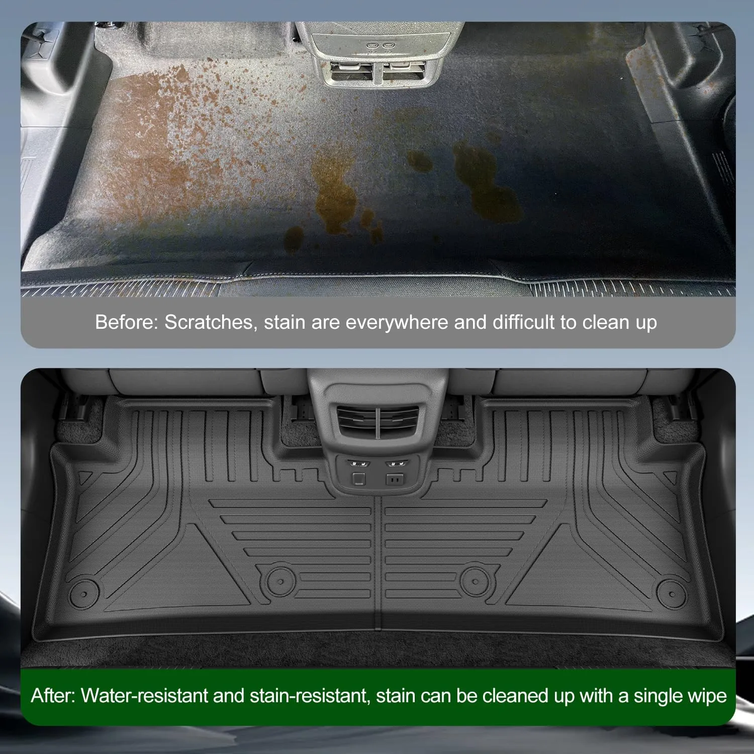 Floor Mat Cargo Mat Compatible with 2025 Chevy Equinox GMC Terrain (Not for EV) TPE Cargo Liner Trunk Liner Backrest Protection Replacement for 2025 Chevy Equinox Accessories